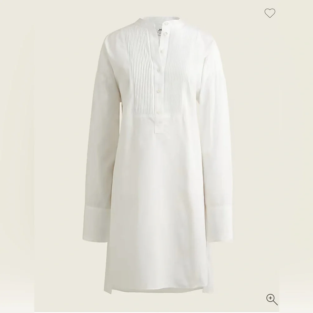 Thomas Mason for J Crew White Long Sleeve Tunic Shirt Dress